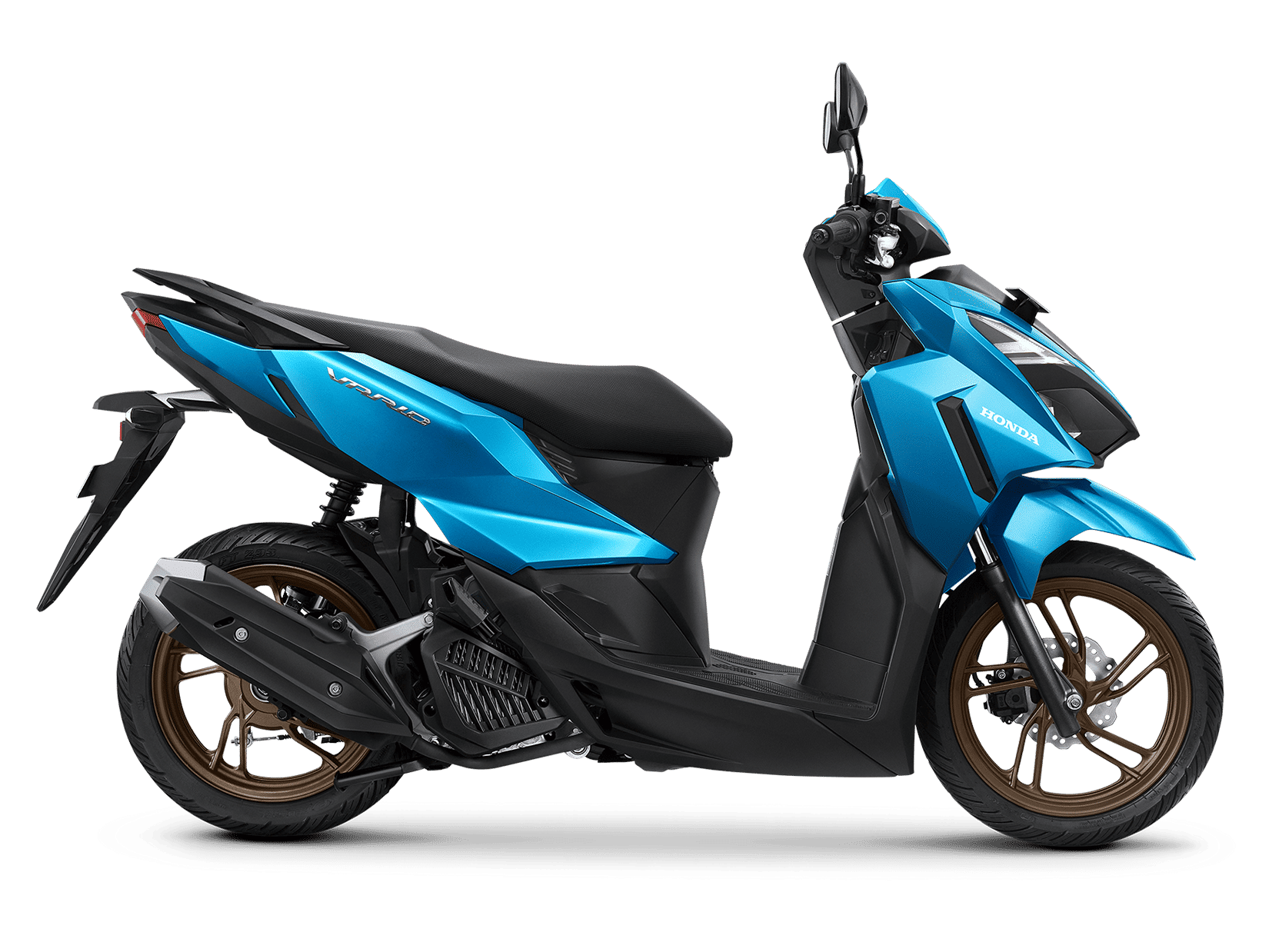 Honda Vario 125 side view in Advance Blue color - official AHM product photo